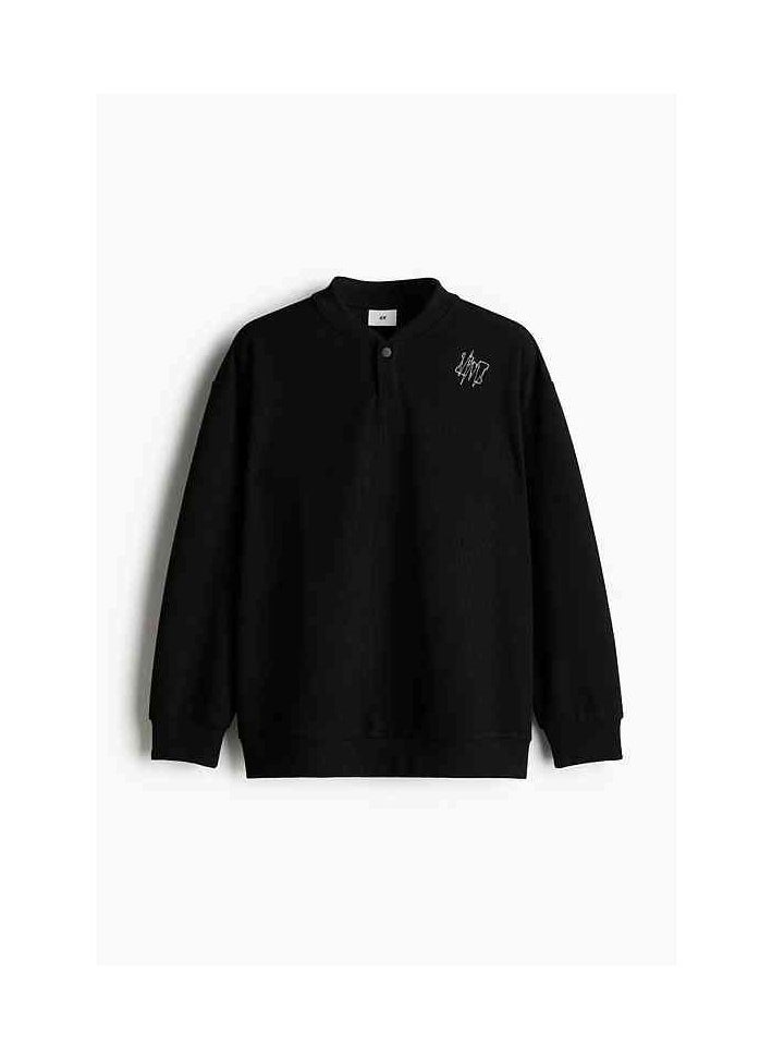 H and M - HM New Fashionable Casual Round Neck Loose American Long Sleeved Sweatshirt - Image 1
