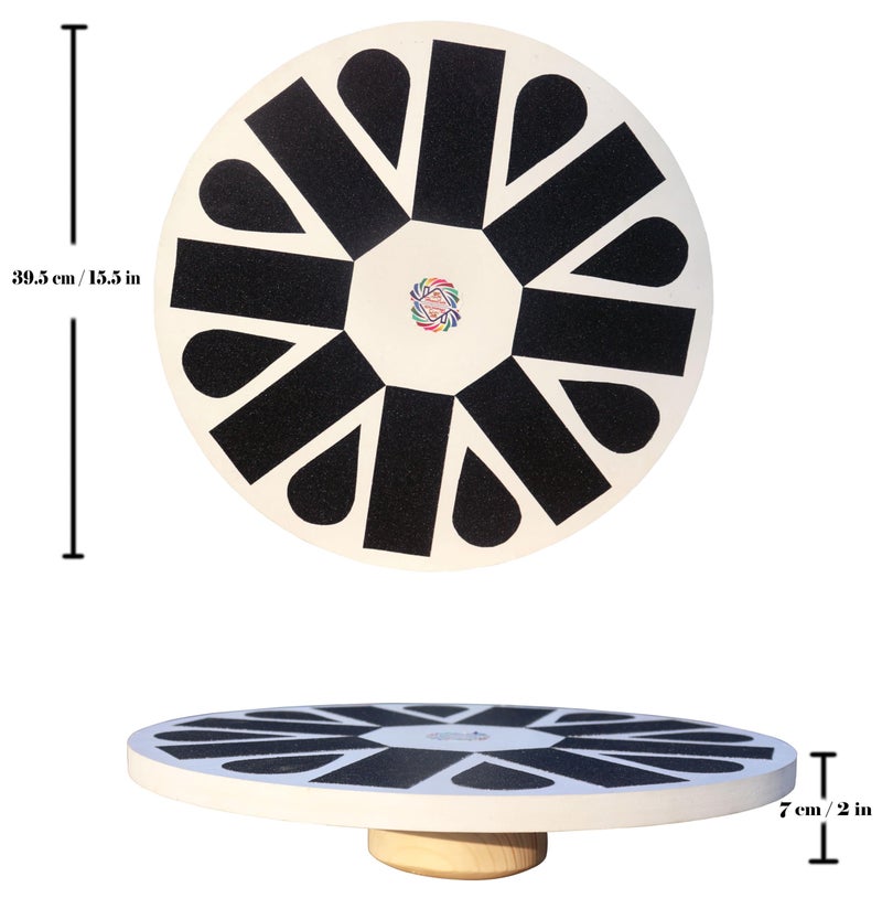 Homecute Balance Board Wobble Board for Physical Therapy, Standing Desk,Rocker Board, Core Training, Exercise Balance Stability Trainer for gym, home & Workout Made with MDF & Wood (Circle) - Image 2