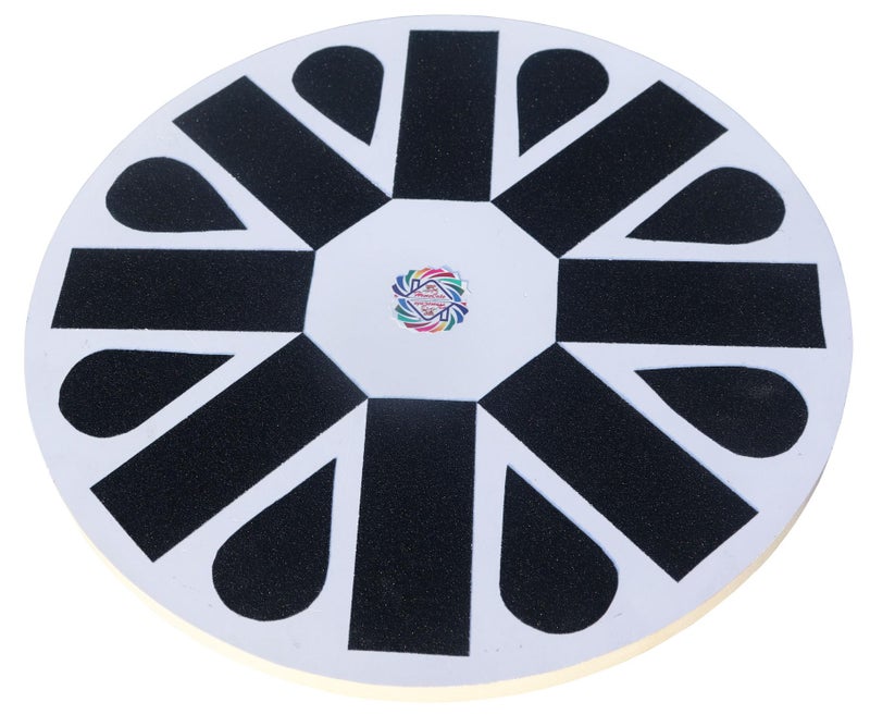 Homecute Balance Board Wobble Board for Physical Therapy, Standing Desk,Rocker Board, Core Training, Exercise Balance Stability Trainer for gym, home & Workout Made with MDF & Wood (Circle) - Image 1