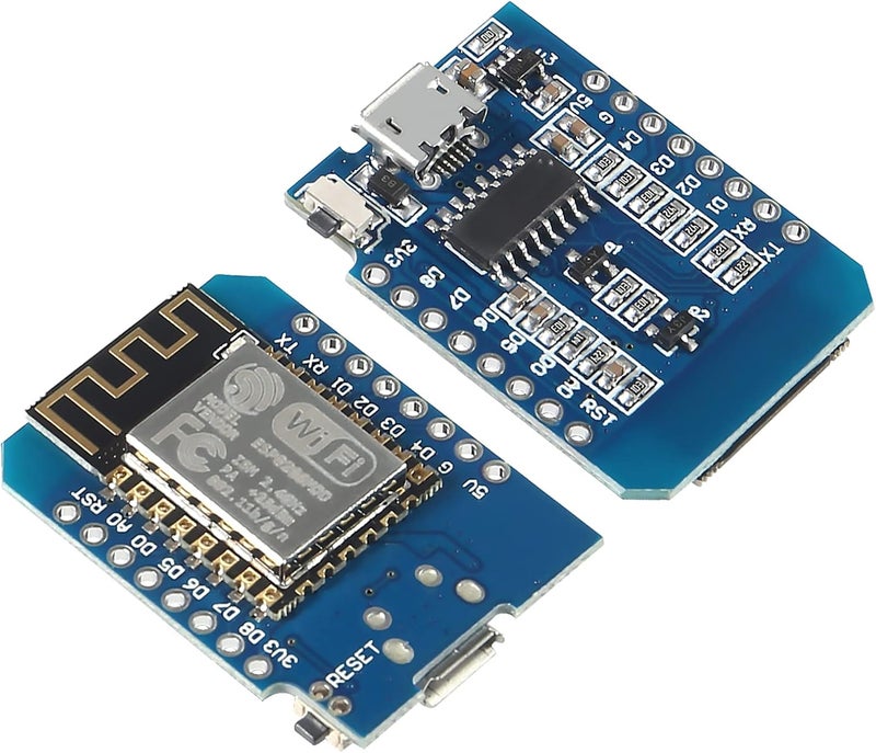 AITIAO 4Pcs ESP8266 ESP-12 ESP-12F NodeMcu Mini D1 Module for WeMos Lua 4M Bytes WLAN WiFi Internet Development Board Base on ESP8266 ESP-12F Compatible with WeMos D1 Mini - Image 2