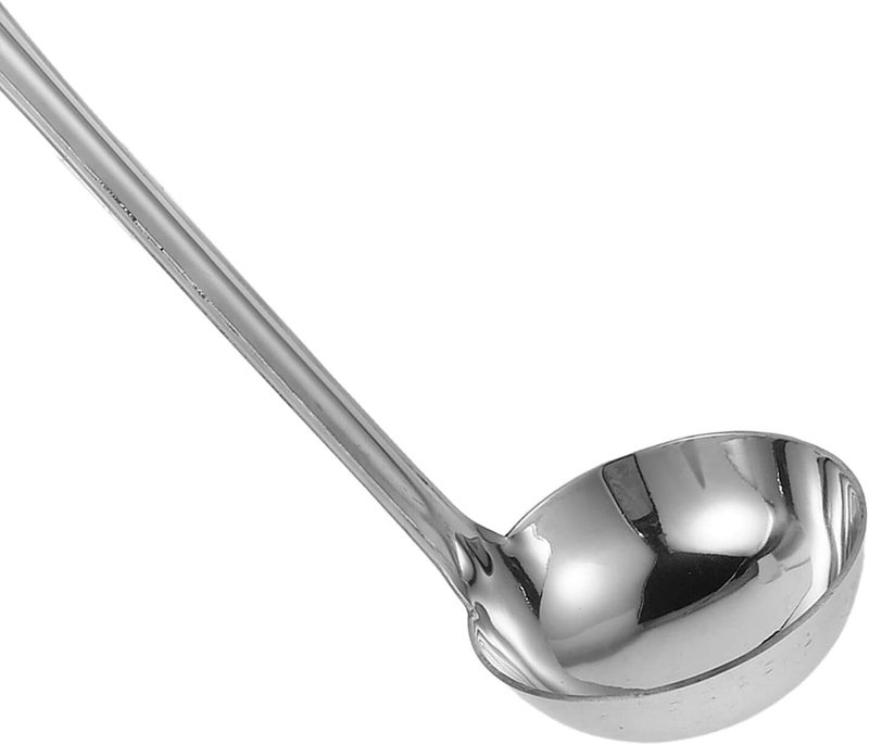 PATKAW Stainless Steel Soup Ladle with Hook, 50ml Hot Pot Ladle Long Handle Cooking Spoon for Home Kitchen and Catering Use - Image 3