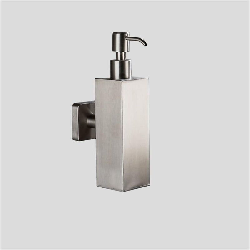 Soap Dispenser Stainless Steel Wall Mounted Soap Dispenser Bathroom Squeeze & Punch Single Lotion Bottle Black/Silver/Gold(Silver) - Image 4