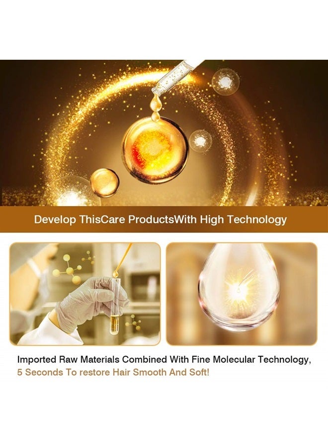 GES PURC Conditioner, Firstfly Advanced Molecular Keratin Magical Hair Treatment Mask Professtional Hair Conditioner, 5 Seconds Repairs Damage Hair Root Hair Tonic Keratin Hair & Scalp Treatment (120ML) - Image 3