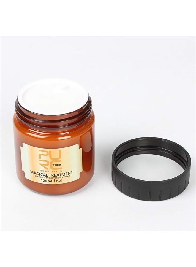 GES PURC Conditioner, Firstfly Advanced Molecular Keratin Magical Hair Treatment Mask Professtional Hair Conditioner, 5 Seconds Repairs Damage Hair Root Hair Tonic Keratin Hair & Scalp Treatment (120ML) - Image 5