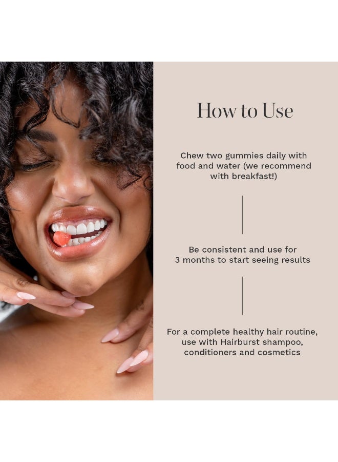 هيربرست فيتامينات الشعر القابلة للمضغ لنمو الشعر للرجال والنساء مع البيوتين لتقليل التقصف وتعزيز شعر أطول وأقوى وأكثر صحة وكثافة -  قطعة - تكفي  يومًا - Image 5