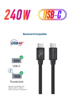 [USB-IF Certified] 40Gbps USB 4 Cable 3.3 ft with 8K Video & 240W Charging, USB4 Cable/USB C Display Cable with PD 3.1 Compatible with Thunderbolt 4, MacBook, XPS, Surface Pro