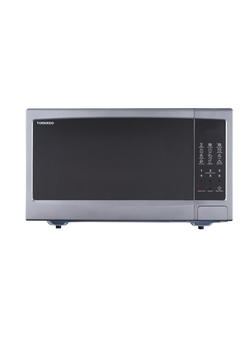 Tornado Solo Microwave Oven, 45 Liters, 1100W, Silver Front with Mirror Glass Door and Digital Display, Defrost Function & Auto Menu, TMDS-45-S-A . - Image 2