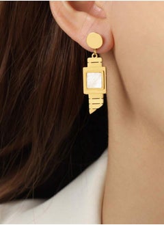 Elegant Stainless Steel Gold Plated Earrings For Women