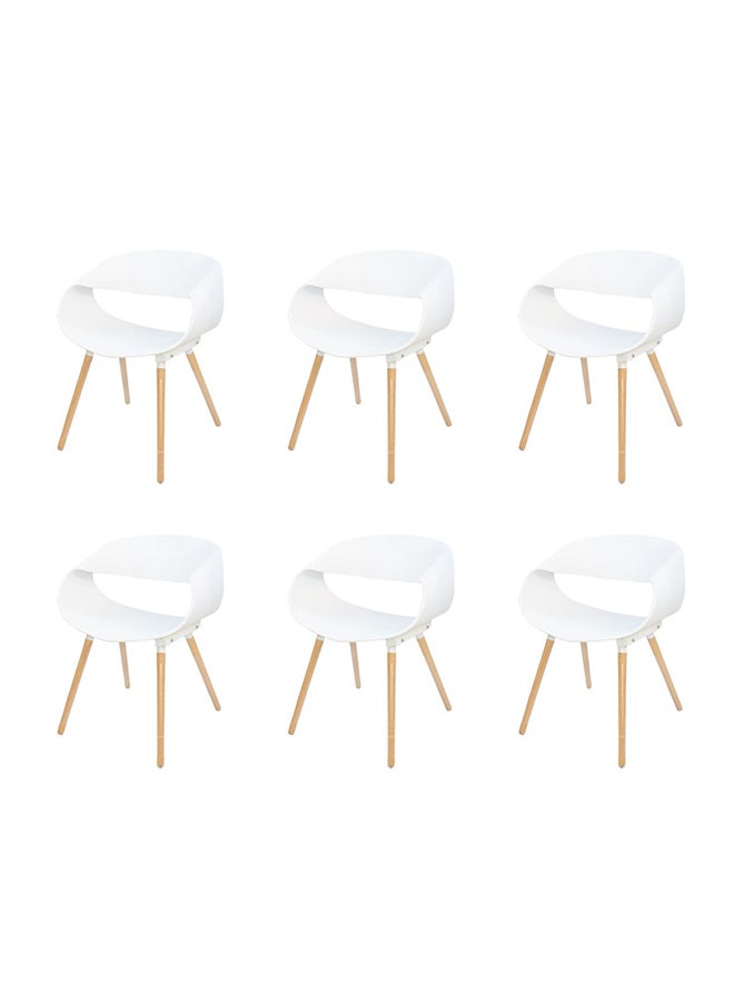 JILPHAR FURNITURE Jilphar Furniture Polypropylene Dining Chair set of 6pcs 