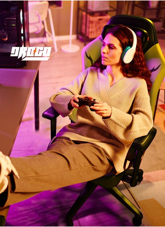 DROGO - Drift Ergonomic Gaming Chair Computer Chair with Premium Leatherette, 4D Armrest, Recline Video Game Chair Home Office Chair with Magnetic Memory Foam Headrest Pillow & 2D Integrated Lumbar Support - Image 1