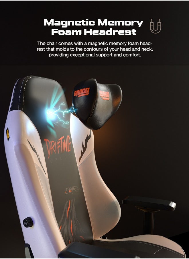 DROGO - Drift Ergonomic Gaming Chair Computer Chair with Premium Leatherette, 4D Armrest, Recline Video Game Chair Home Office Chair with Magnetic Memory Foam Headrest Pillow & 2D Integrated Lumbar Support - Image 1