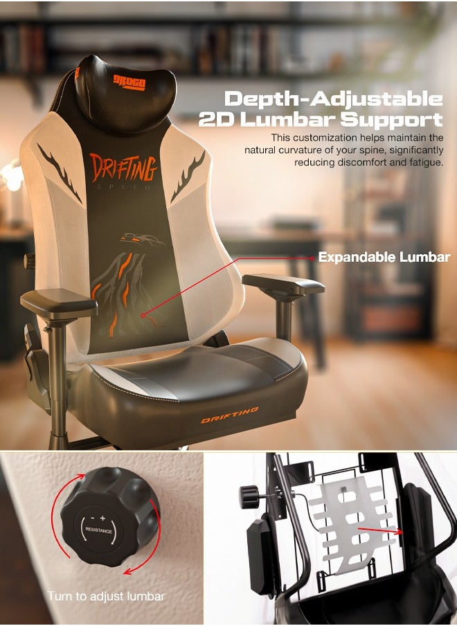 DROGO - Drift Ergonomic Gaming Chair Computer Chair with Premium Leatherette, 4D Armrest, Recline Video Game Chair Home Office Chair with Magnetic Memory Foam Headrest Pillow & 2D Integrated Lumbar Support - Image 1