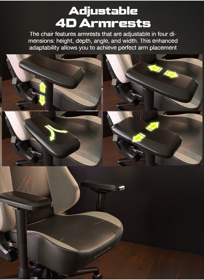 DROGO - Drift Ergonomic Gaming Chair Computer Chair with Premium Leatherette, 4D Armrest, Recline Video Game Chair Home Office Chair with Magnetic Memory Foam Headrest Pillow & 2D Integrated Lumbar Support - Image 1