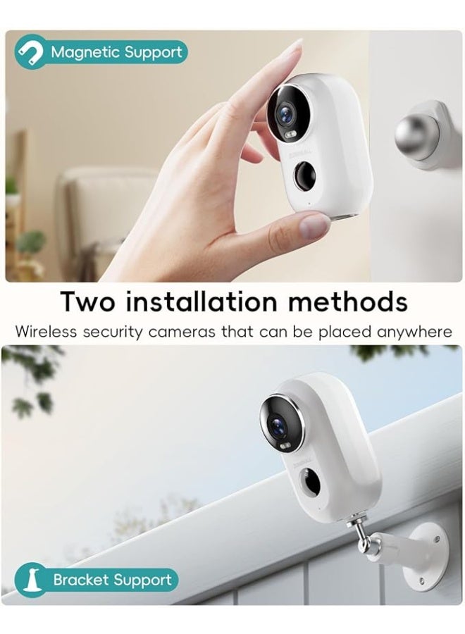 ZUMIMALL 2K Solar Camera Security Outdoor, Solar Powered Battery Operated Wireless FHD Outside Surveillance Camera for Home Security, Night Vision, PIR Motion Detection, IP66 Waterproof, 2.4G WiFi - Image 5