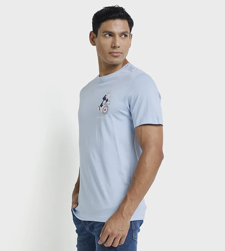 بين شيرمان Ben Sherman Men's Crew Neck Short Sleeve Graphic T-Shirt