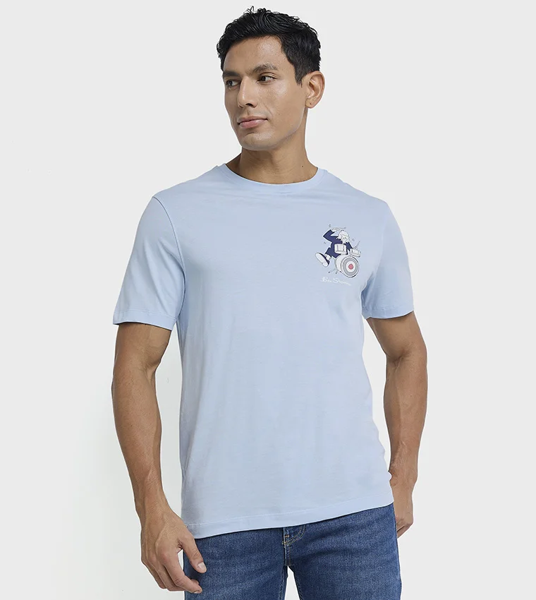 بين شيرمان Ben Sherman Men's Crew Neck Short Sleeve Graphic T-Shirt