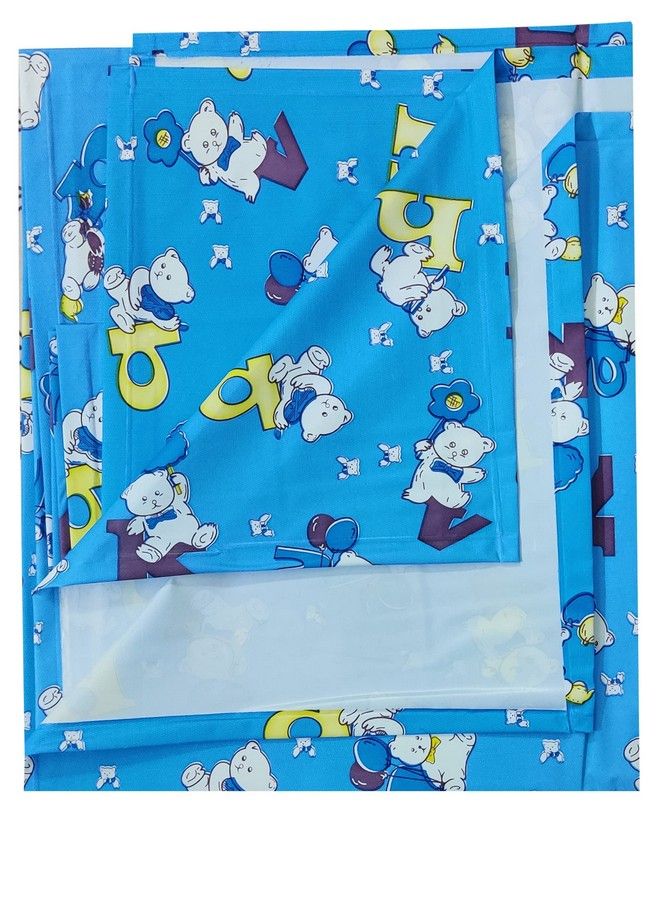 Ecosoft Plastic Sheetpvc Sheet For Kidsrubber Sheet For Babiesbed Wetting Protector(90 X 135 Cm) (Blue Alphabet)  - Image 1