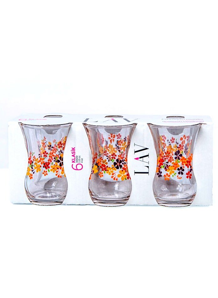 Reko Turkish Tea Glasses 4 Oz Turkish Tea Cups - Turkish Glass Tea Set For Six - Tea Cup Glass - Clear Glass Tea Cups - Image 1