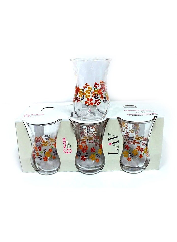 Reko Turkish Tea Glasses 4 Oz Turkish Tea Cups - Turkish Glass Tea Set For Six - Tea Cup Glass - Clear Glass Tea Cups - Image 2
