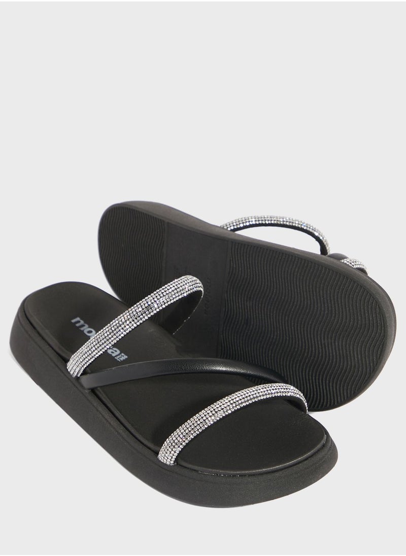 MOLECA - Emily Multi Strap Flat Sandals - Image 1