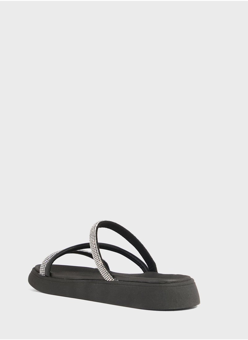 MOLECA - Emily Multi Strap Flat Sandals - Image 1