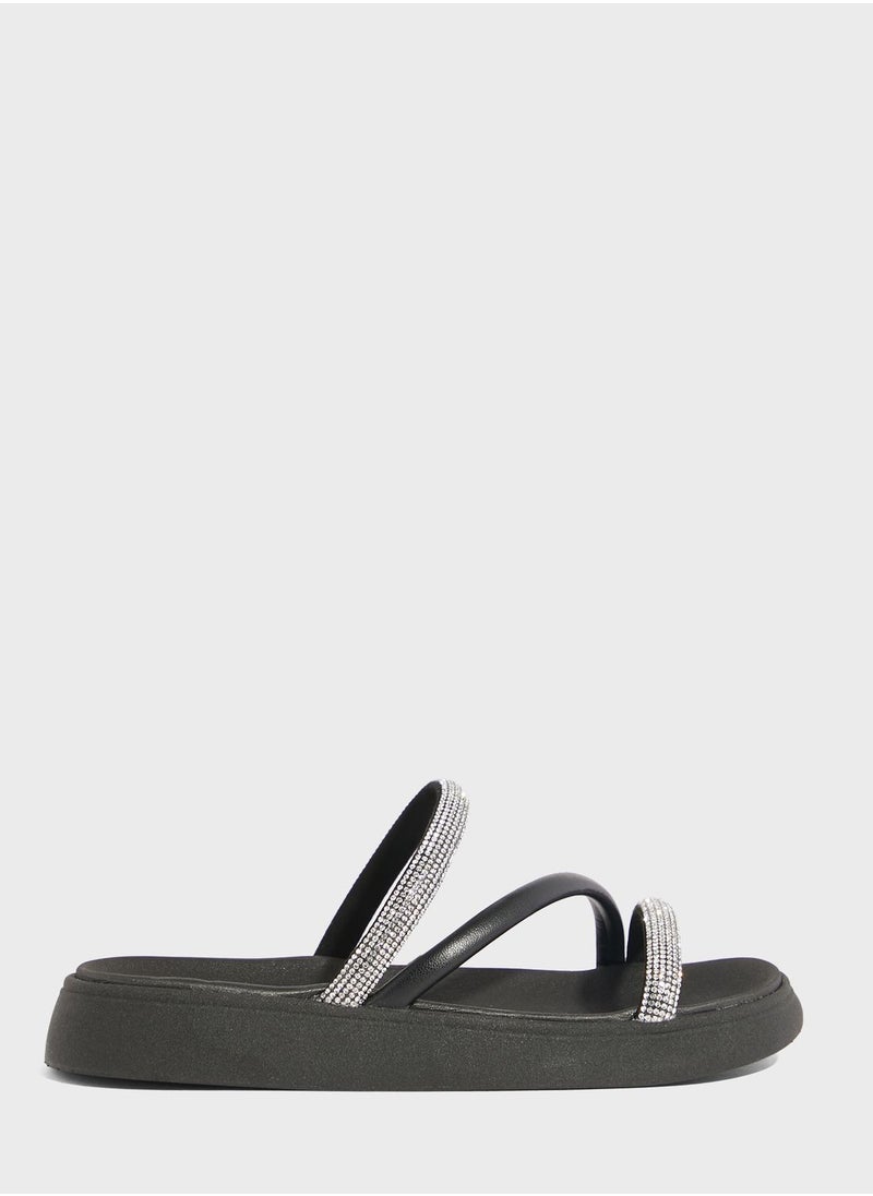 MOLECA - Emily Multi Strap Flat Sandals - Image 1