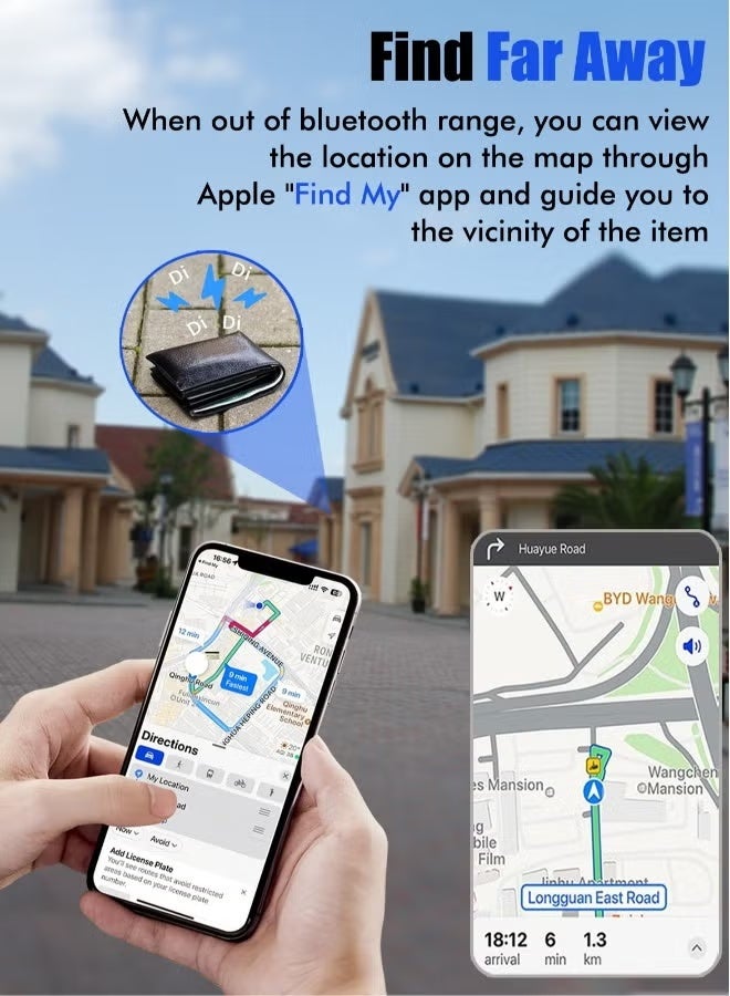 XQOOPS Smart Tracker Item Finder for Apple Find My (iOS Only), Super MINI Size Key Finder Item Locator for Luggage,Wallet,Bicycle and More, IPX6 Waterproof Works Like Apple Airtag(Black-1 Pack) - Image 5