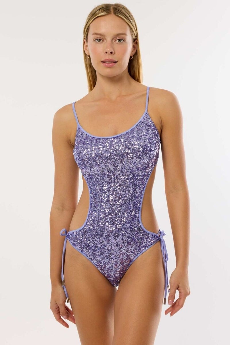 Ayyıldız 4318 Lilac Sequined Swimsuit  - Image 3
