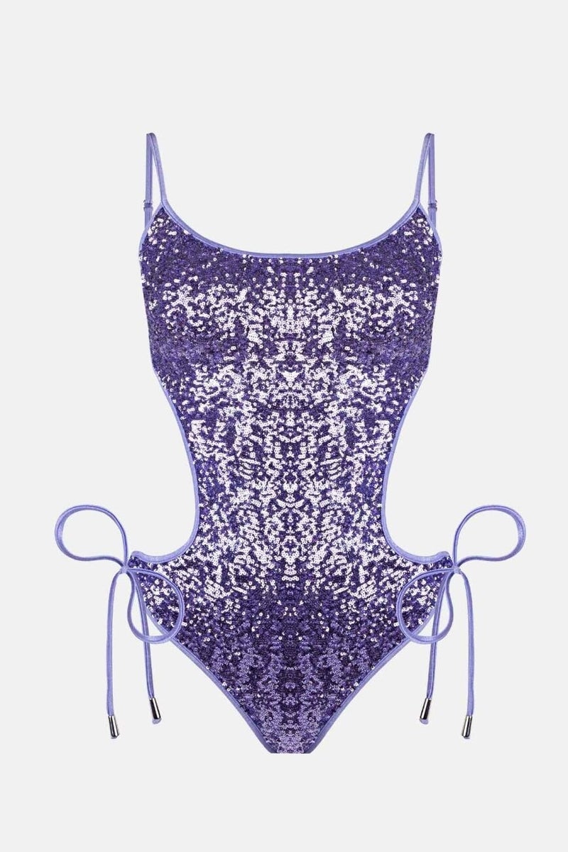 Ayyıldız 4318 Lilac Sequined Swimsuit  - Image 5