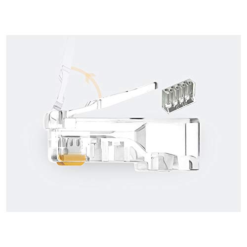 VIVOCH 50 Pcs Cat6 RJ45 Connectors, C6 RJ45 Plugs, Cat6 2-Piece Crystal Unshielded RJ45 Ends UTP 8P8C Modular Network Plug Connector - Image 4