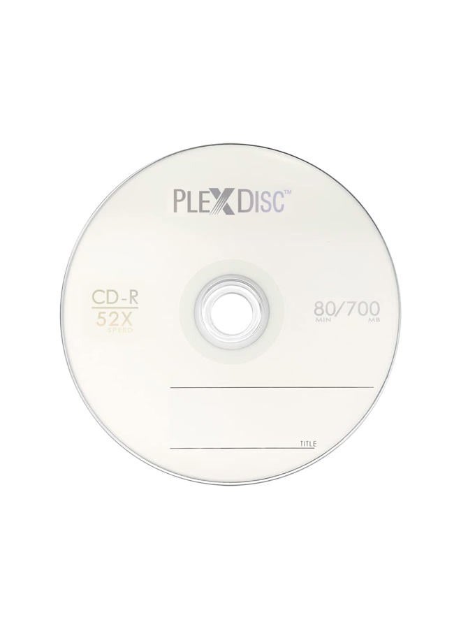 PlexDisc Top Engravable Media with Cd-R Logo 700Mb 52X - 50Pk Cake Box (Ffp) 631-814-Bx, 50 Discs - Image 2