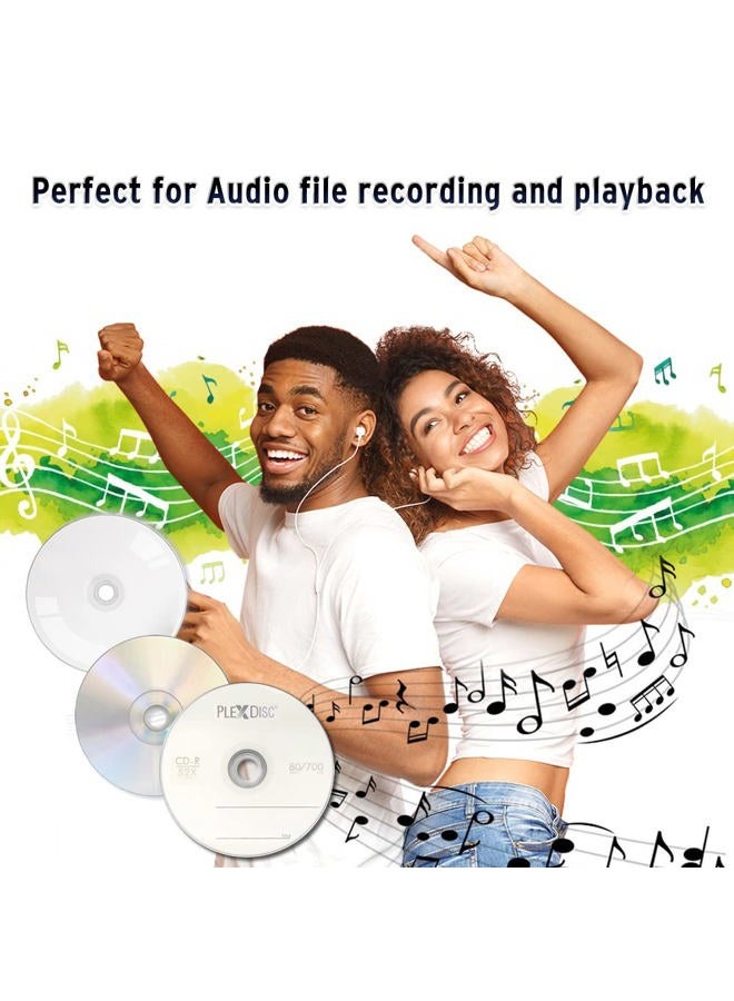 PlexDisc Top Engravable Media with Cd-R Logo 700Mb 52X - 50Pk Cake Box (Ffp) 631-814-Bx, 50 Discs - Image 4