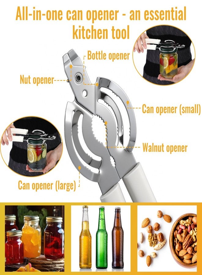 Lanties Universal Can & Jar Opener – Easy Twist Bottle Opener for Small & Large Lids, Jar Openers Top Rated for Seniors Effortless Grip for Weak Hands & Seniors, White - Image 2