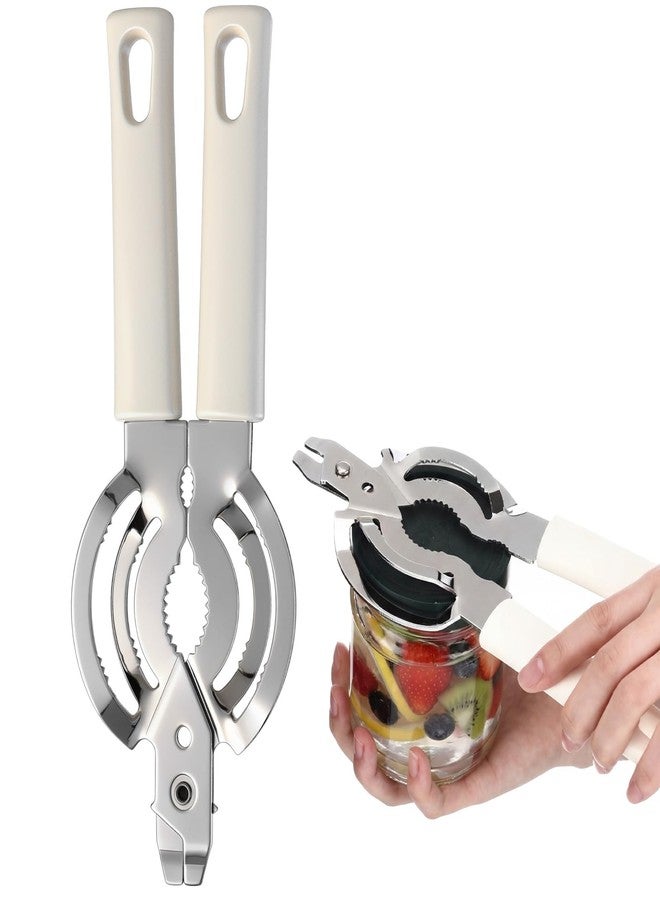 Lanties Universal Can & Jar Opener – Easy Twist Bottle Opener for Small & Large Lids, Jar Openers Top Rated for Seniors Effortless Grip for Weak Hands & Seniors, White - Image 1