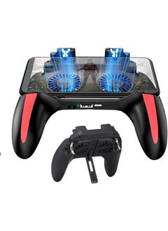 Quality Valley Mobile Game Controller, 2nd Generation Pubg Mobile Controller with Dual Cooling Fans, Gaming Phone Triggers, Game Handle, Gamepad, Shooting and Aiming Keys for 4.7-6.5 Inch Phones