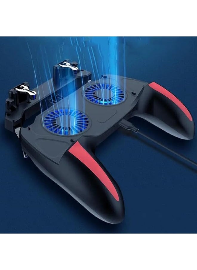 Generic - Quality Valley Mobile Game Controller, 2nd Generation Pubg Mobile Controller with Dual Cooling Fans, Gaming Phone Triggers, Game Handle, Gamepad, Shooting and Aiming Keys for 4.7-6.5 Inch Phones - Image 1
