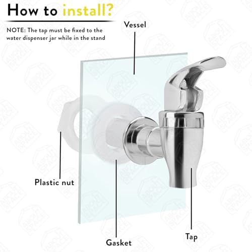 ABOUT SPACE 4 Litre Glass Water Dispenser with Infuser & Stand-Air Tight Lid Detox Water Jar Mason Jar Counter Tabletop Juice,Infused Water Dispenser for Home - Image 4