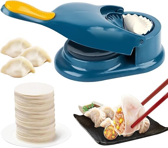 KhuHap KhuHap MultiPurpose Dumpling Press Momo Maker Gujiya Kachori Modak Samosa Maker Puri Press Thukpa Ravioli Dimsums Poori Presser Christmas Diwali Ramadan Multicolor  - Image 1