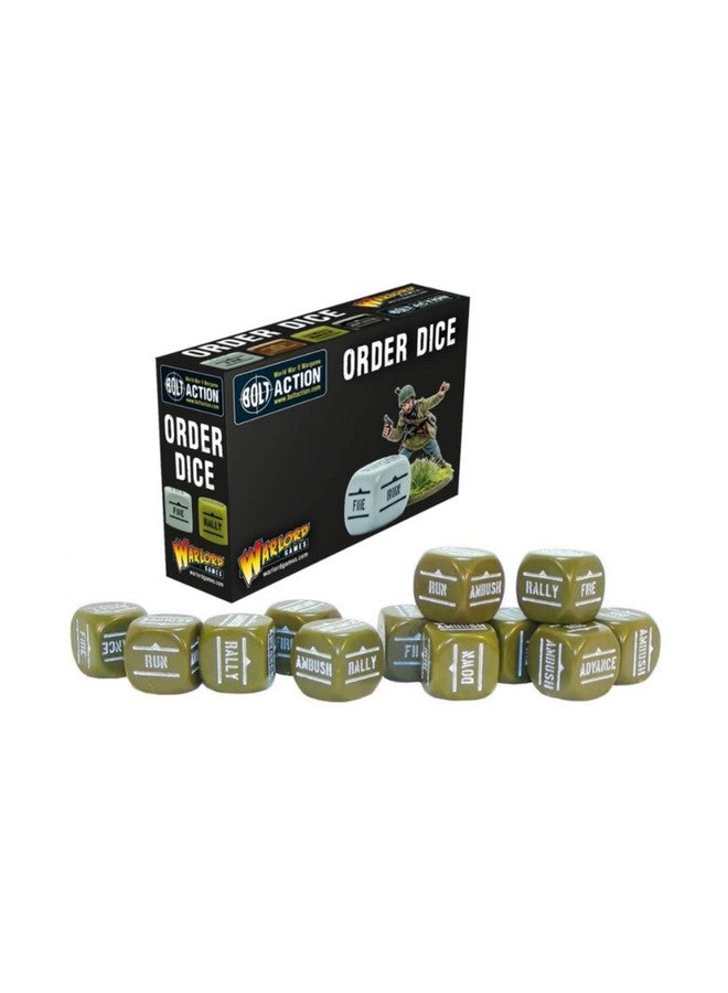 Bolt Action Olive Drab Order Dice for Bolt Action by Warlord Games