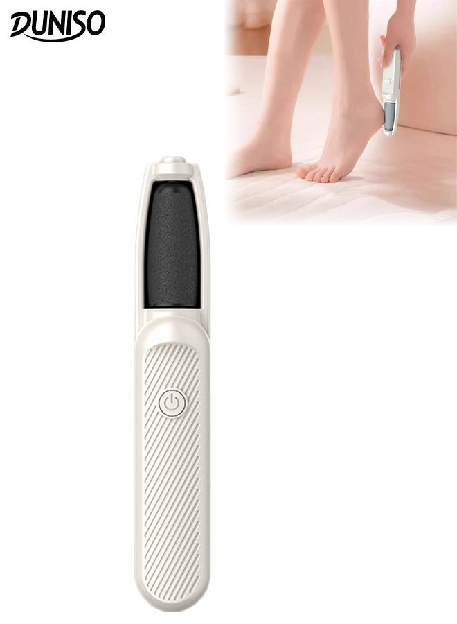 DUNISO Electric Foot File Hard Skin Remover Rechargeable Electric Callus Remover Tool Professional Callus Remover Foot Care Utensil Waterproof Scrubber Dead Skin Removal Tool for Hard Cracked Dry Dead Skin， Feet Care - Image 1