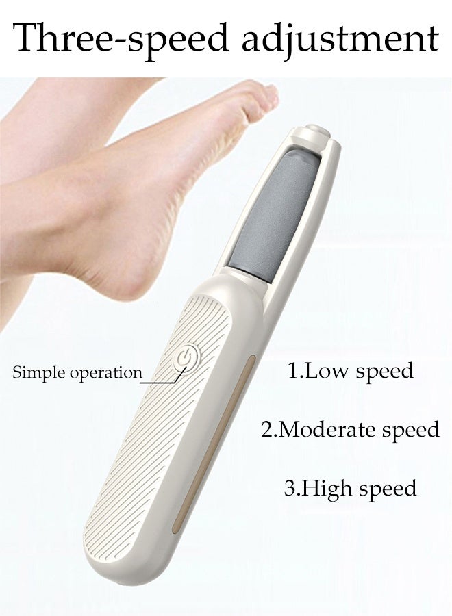 DUNISO Electric Foot File Hard Skin Remover Rechargeable Electric Callus Remover Tool Professional Callus Remover Foot Care Utensil Waterproof Scrubber Dead Skin Removal Tool for Hard Cracked Dry Dead Skin， Feet Care - Image 2