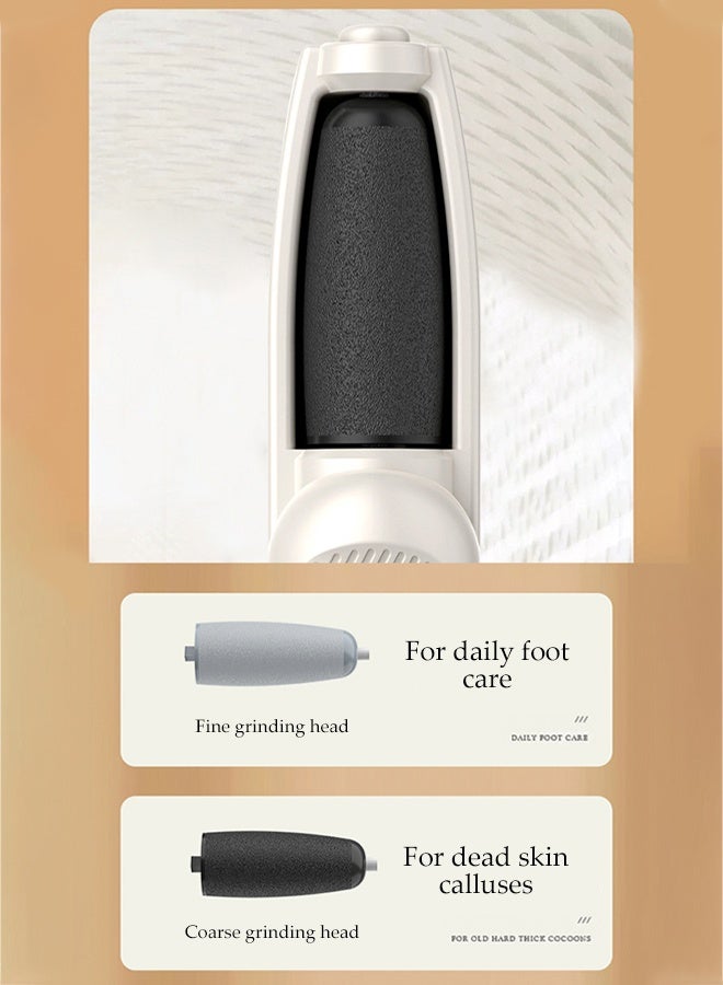 DUNISO Electric Foot File Hard Skin Remover Rechargeable Electric Callus Remover Tool Professional Callus Remover Foot Care Utensil Waterproof Scrubber Dead Skin Removal Tool for Hard Cracked Dry Dead Skin， Feet Care - Image 5