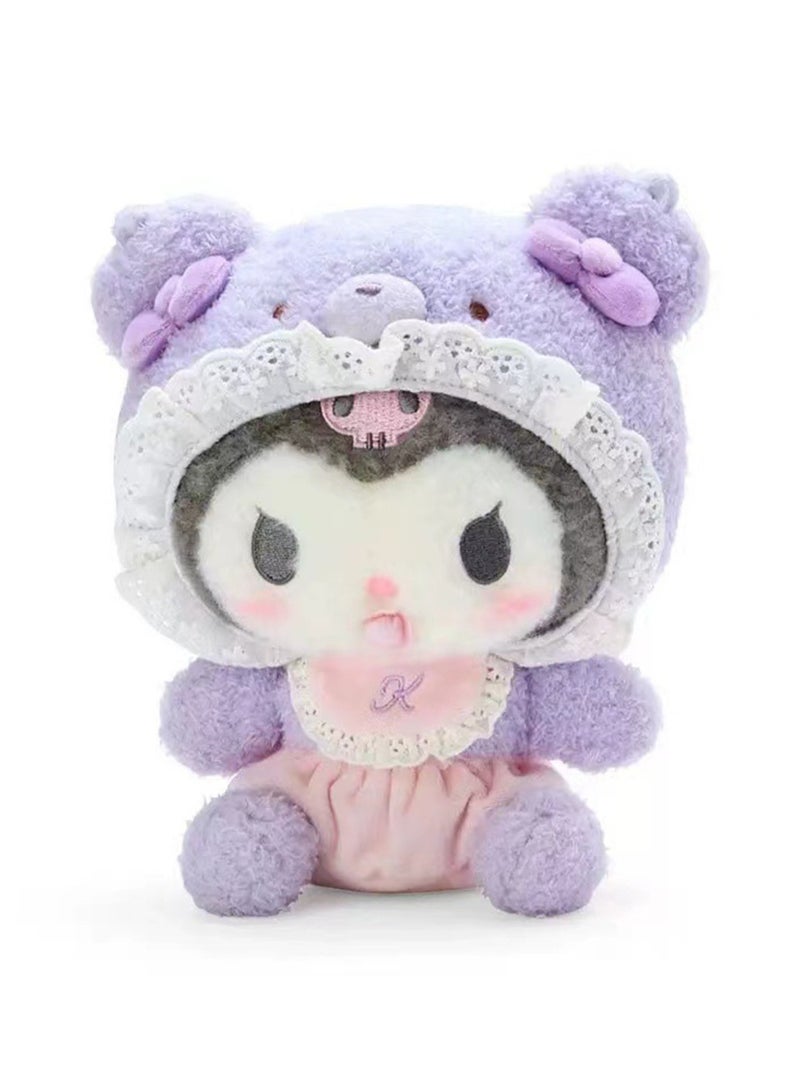 Purple Cute Doll Pacifier Plush Toy Keychain School Bag Pendant Plush Doll Doll Accessories - Image 1