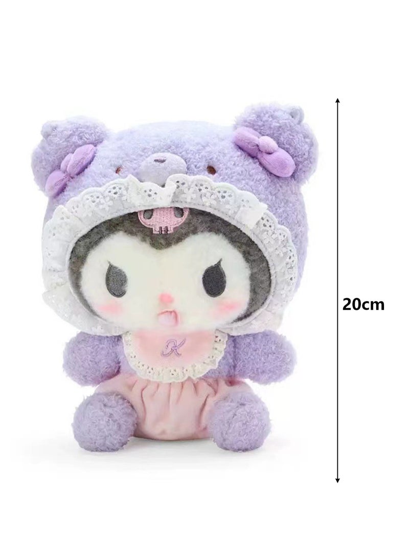 Purple Cute Doll Pacifier Plush Toy Keychain School Bag Pendant Plush Doll Doll Accessories - Image 2