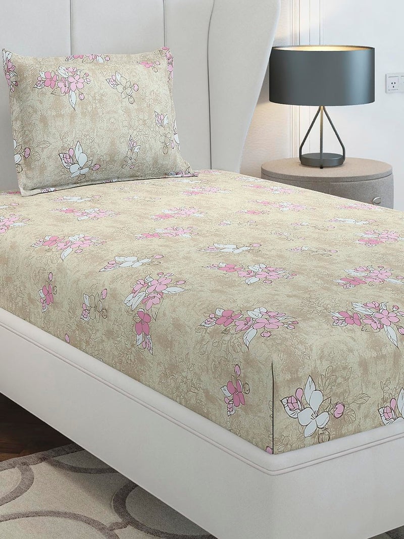 Monte Carlo Multi Printed Single 104 TC 1 Bedsheet with 1 Pillow Cover 6 - Image 1