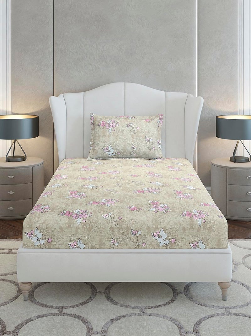 Monte Carlo Multi Printed Single 104 TC 1 Bedsheet with 1 Pillow Cover 6 - Image 3