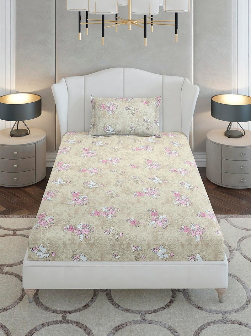 Monte Carlo Multi Printed Single 104 TC 1 Bedsheet with 1 Pillow Cover 6 - Image 2