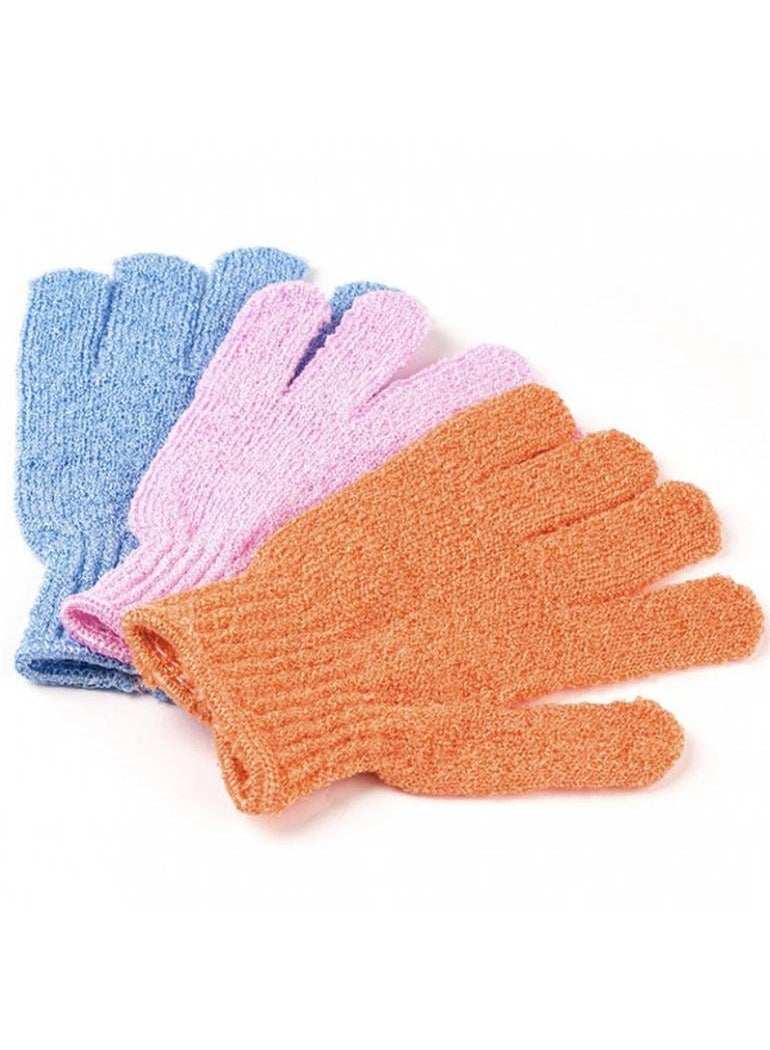 Shower Gloves Bath Body Exfoliator Mitts Scrubs Away Ingrown Hair Dead Skin Cell Remover Loofah Spa Massage Exfoliating Gloves 1PC may vary color - Image 2