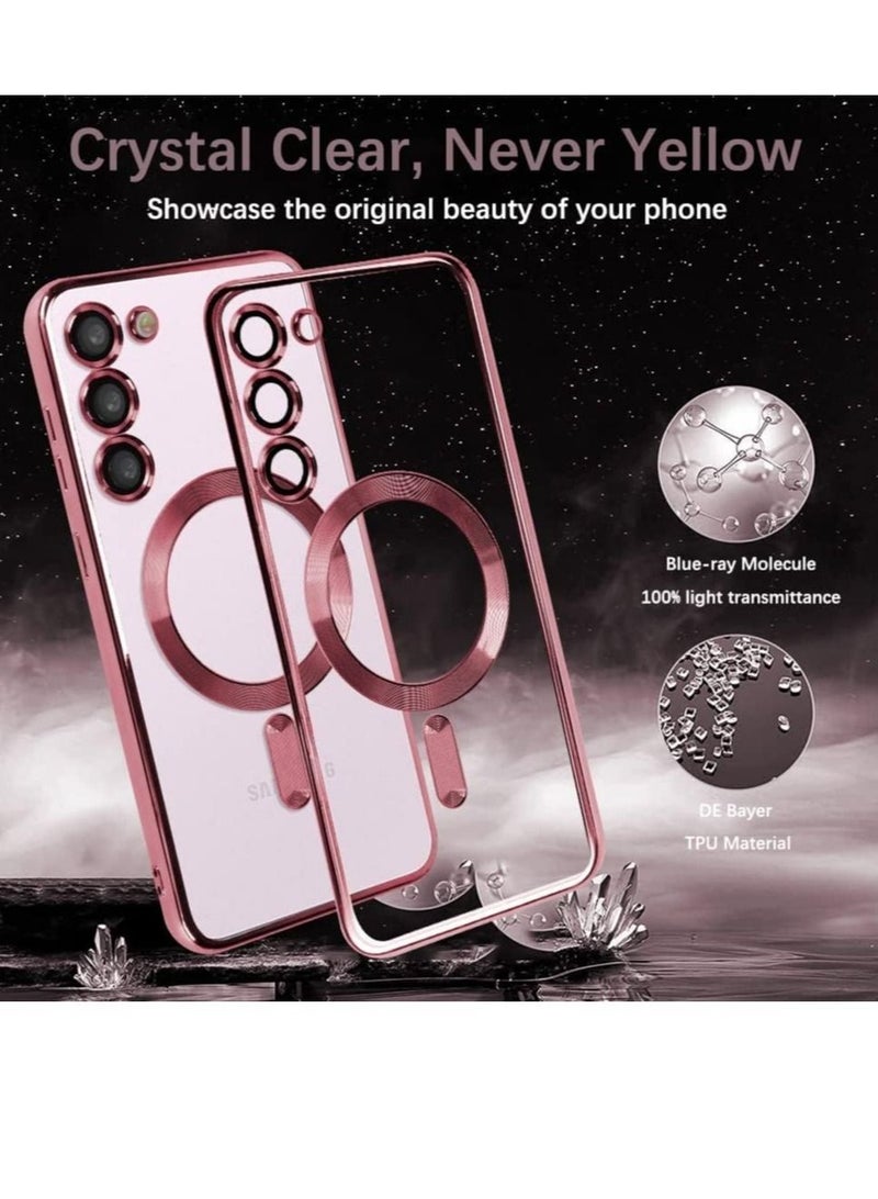 IAF Magnetic Clear Case for SamsMagnetic Clear Case for Samsung Galaxy S23 Plus with Camera Lens Protector Magsafe Compatible Electroplated Soft TPU Shockproof Anti-Scratch Phone Caseung Galaxy S23 with C  - Image 4