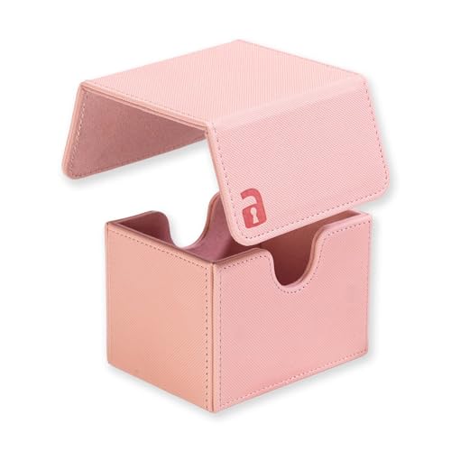 Vault X Trading Card Sideloading Deck Box 100 Sleeved Cards Premium ExoTec Material Card Holder Storage Box Detachable Magnetic Lid for MTG Commander Game TCG Pink - Image 1